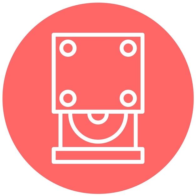 Estilo del icono de la unidad óptica de diseño vectorial