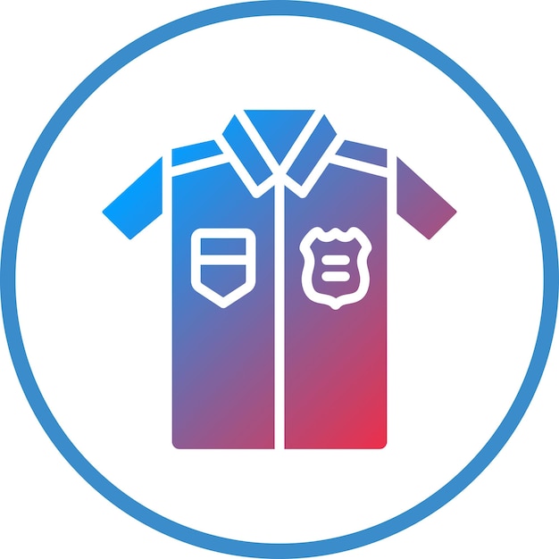 Estilo del icono del uniforme de la policía