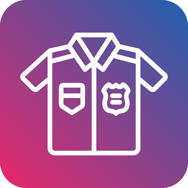 Estilo del icono del uniforme de la policía