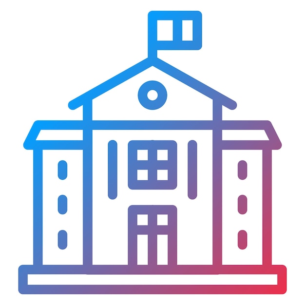 Estilo de icono de la Universidad de Diseño Vector