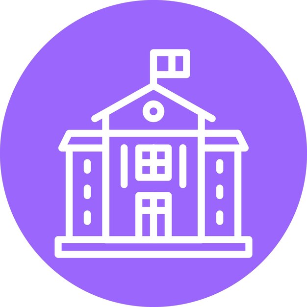 Estilo de icono de la Universidad de Diseño Vector