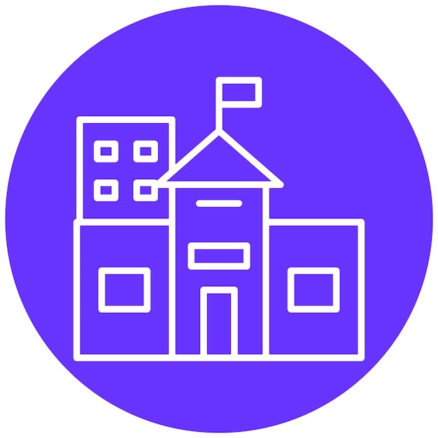 Estilo de icono de la Universidad de Diseño Vector