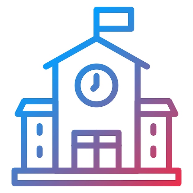 Estilo de icono de la universidad de diseño vectorial