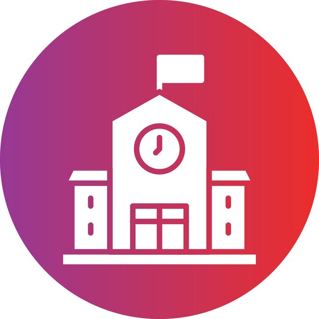 Estilo de icono de la universidad de diseño vectorial