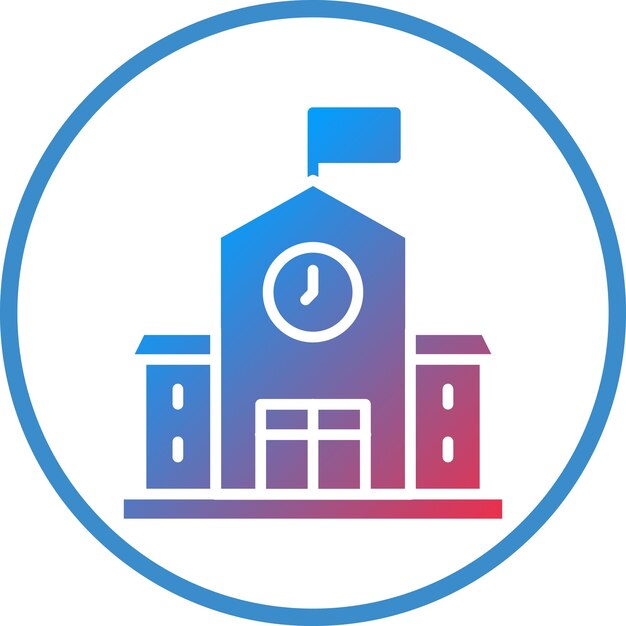 Estilo de icono de la universidad de diseño vectorial
