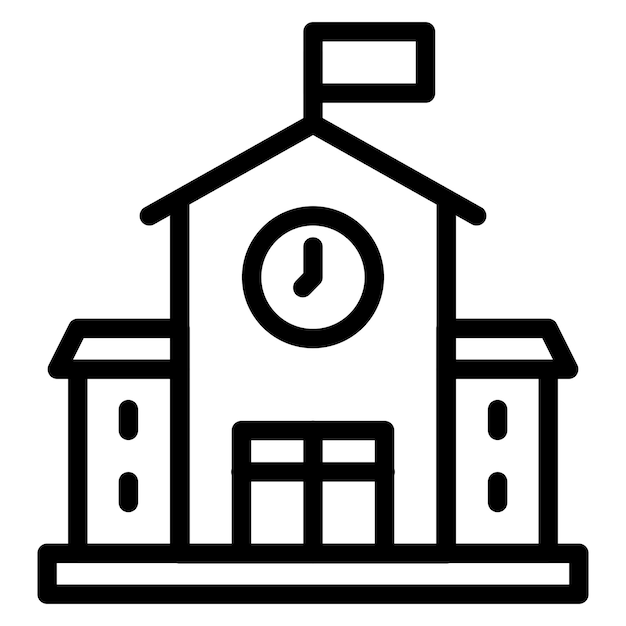 Estilo de icono de la universidad de diseño vectorial