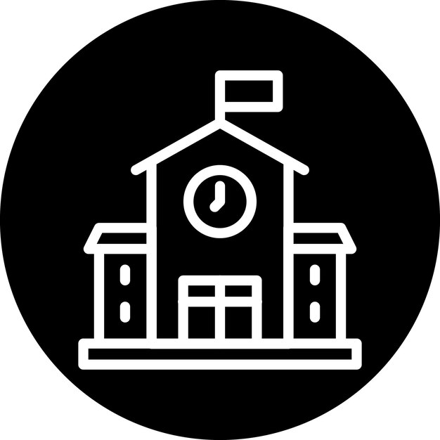 Vector estilo de icono de la universidad de diseño vectorial