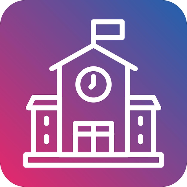 Estilo de icono de la universidad de diseño vectorial