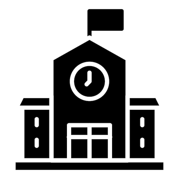 Estilo de icono de la universidad de diseño vectorial