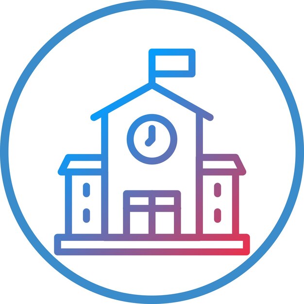 Estilo de icono de la universidad de diseño vectorial