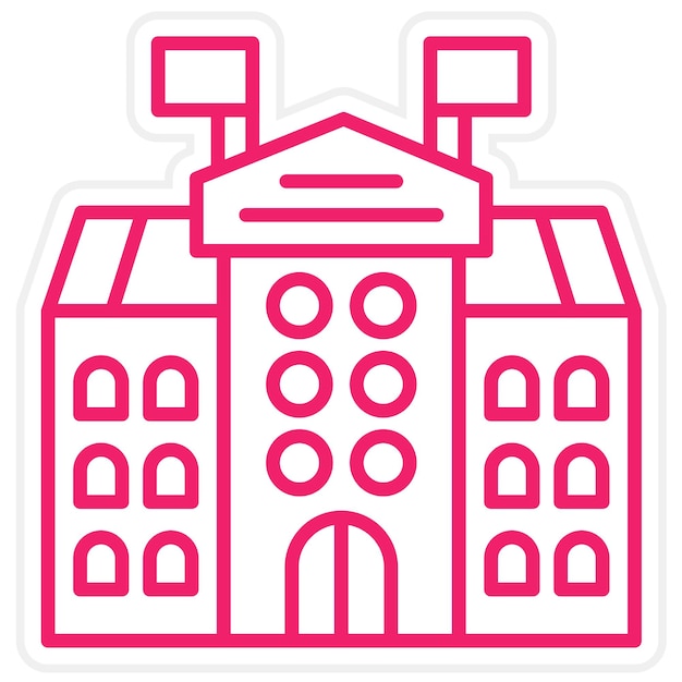 Estilo de icono de la Universidad de Diseño Vectorial