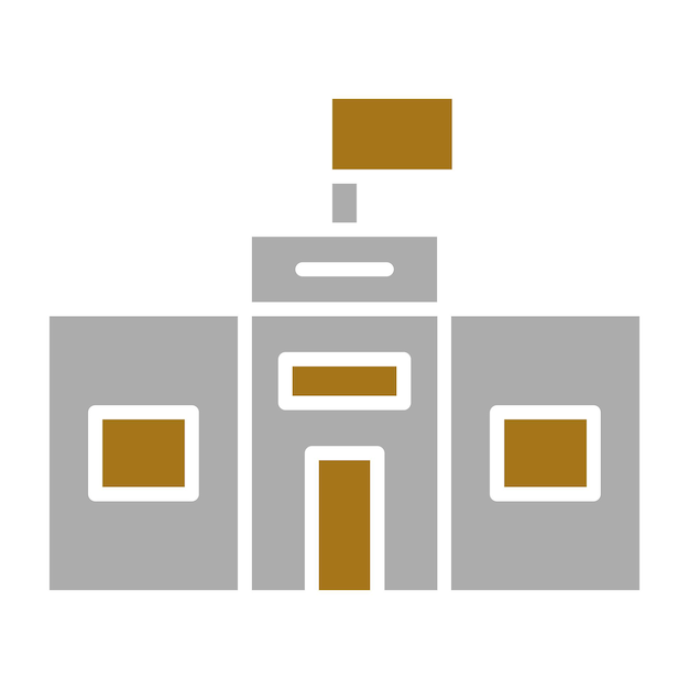 Estilo de icono de la universidad de diseño vectorial