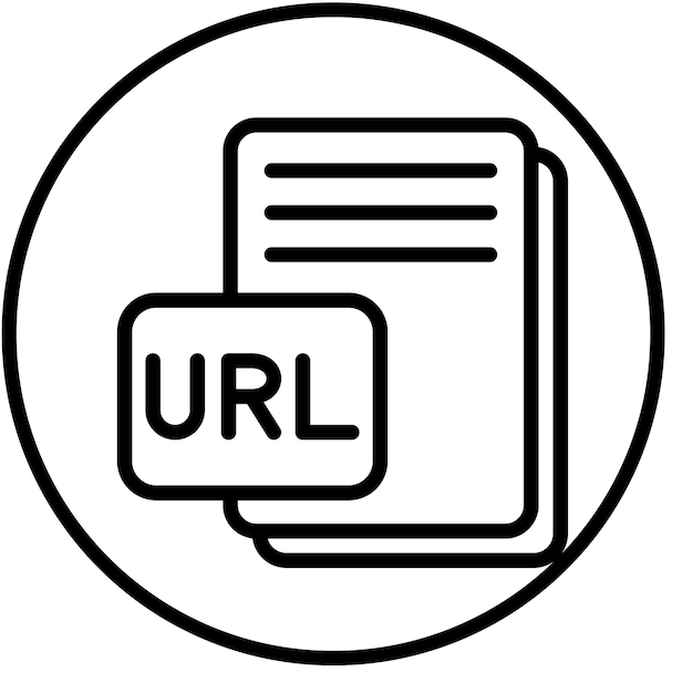 Estilo de icono de la URL de diseño vectorial