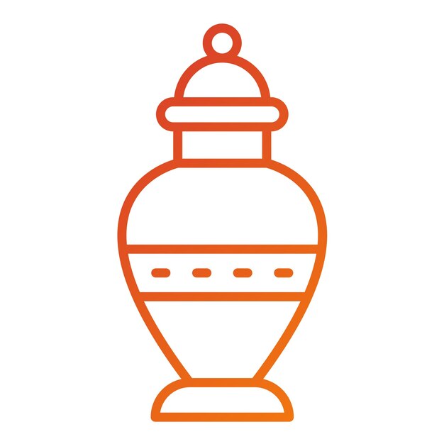 Estilo del icono de la urna de diseño vectorial