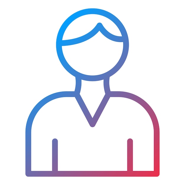 Estilo de icono de usuario de diseño vectorial