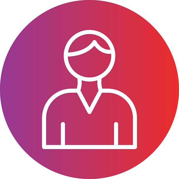 Estilo de icono de usuario de diseño vectorial