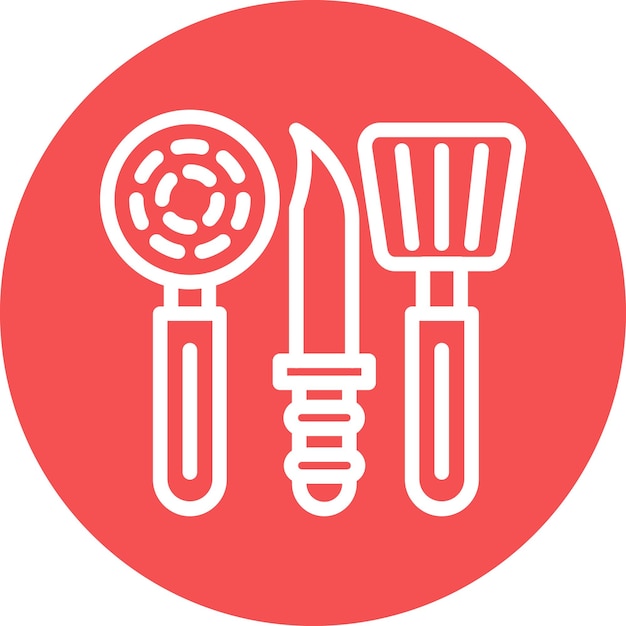 Estilo de icono de utensilios de cocina de diseño vectorial