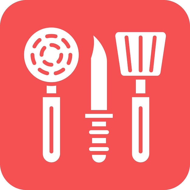 Estilo de icono de utensilios de cocina de diseño vectorial