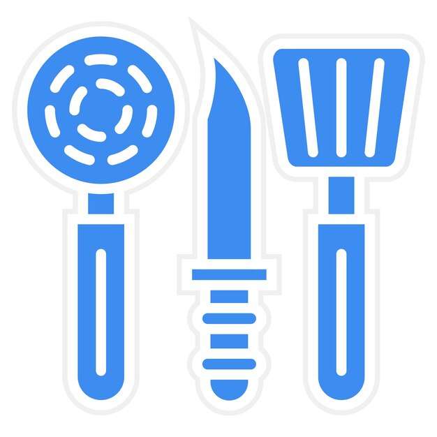 Estilo de icono de utensilios de cocina de diseño vectorial
