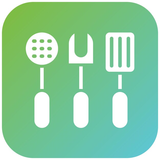 Estilo de icono de utensilios de cocina de diseño vectorial
