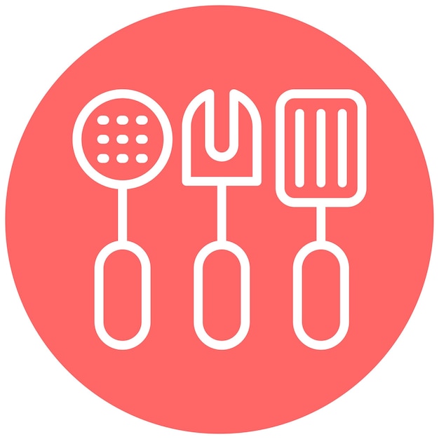 Estilo de icono de utensilios de cocina de diseño vectorial