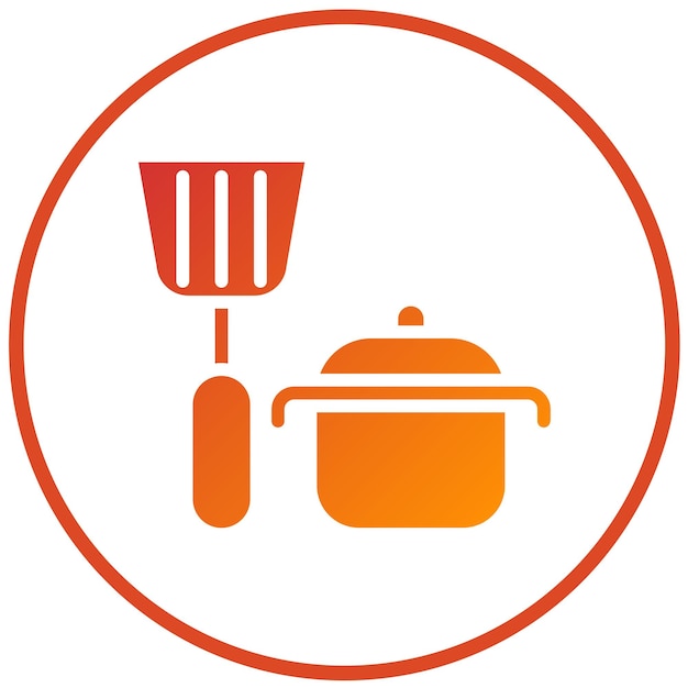 Estilo de icono de utensilios de cocina de diseño vectorial