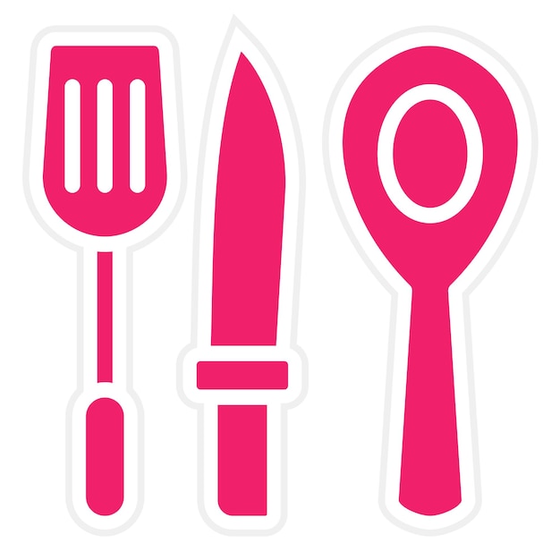 Estilo del icono de los utensilios de diseño vectorial