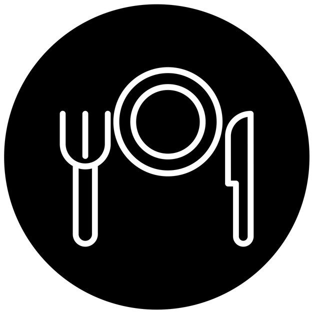 Estilo de icono de vajilla de diseño vectorial