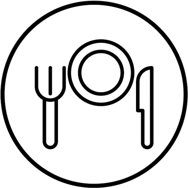 Estilo de icono de vajilla de diseño vectorial