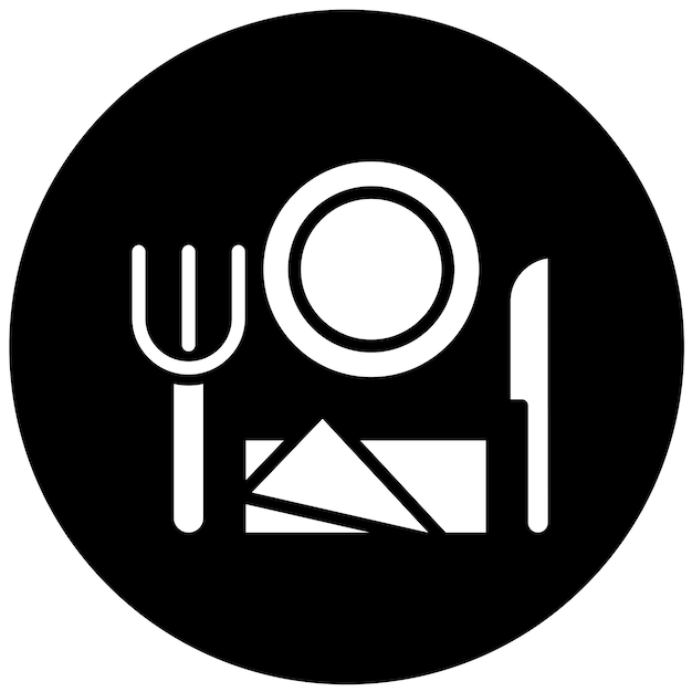 Estilo de icono de vajilla de diseño vectorial