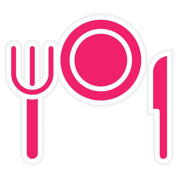 Estilo de icono de vajilla de diseño vectorial