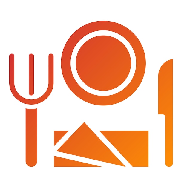 Estilo de icono de vajilla de diseño vectorial