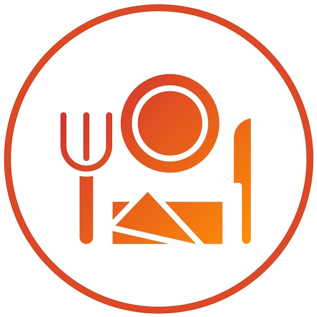 Estilo de icono de vajilla de diseño vectorial
