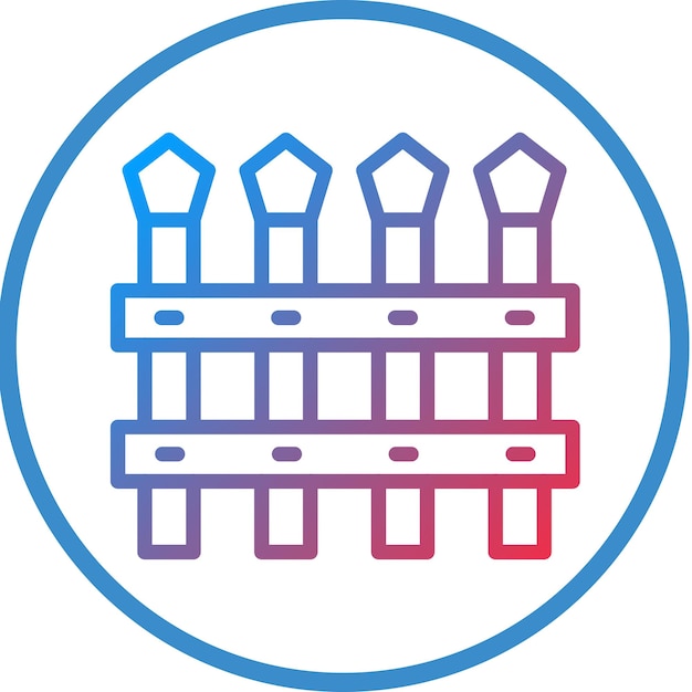 Estilo del icono de la valla de diseño vectorial