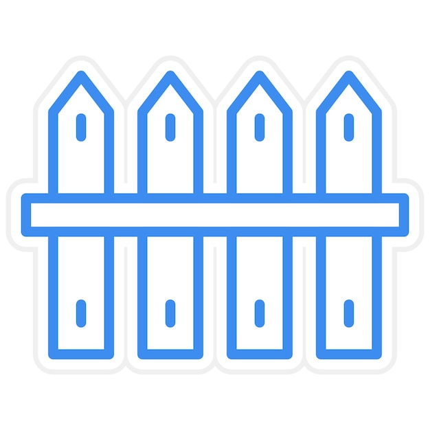 Estilo del icono de la valla de diseño vectorial