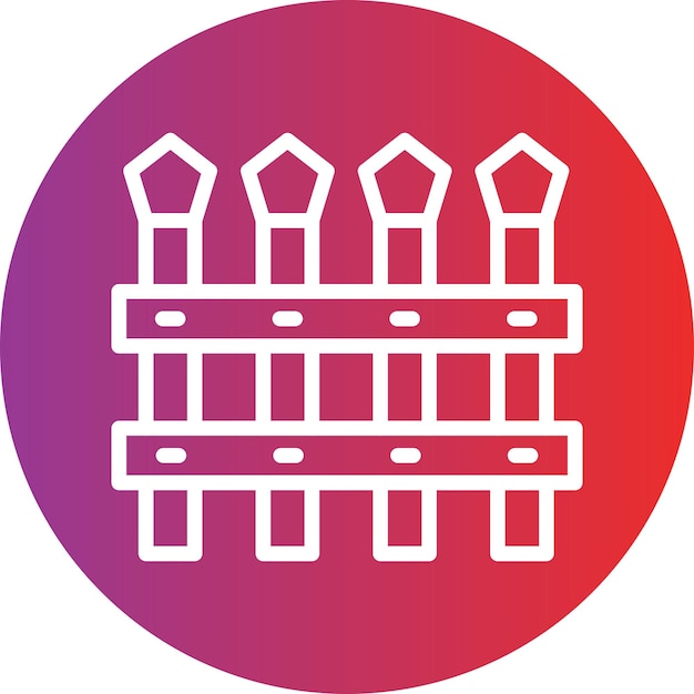 Estilo del icono de la valla de diseño vectorial