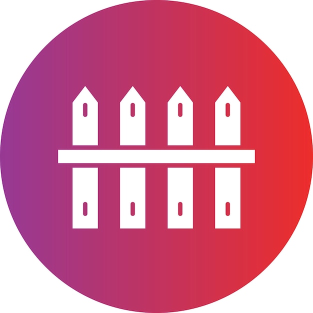 Estilo del icono de la valla de diseño vectorial