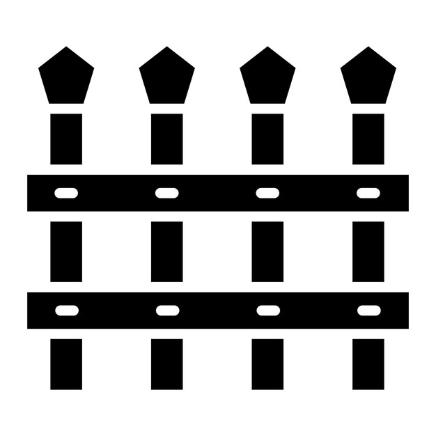 Estilo del icono de la valla de diseño vectorial