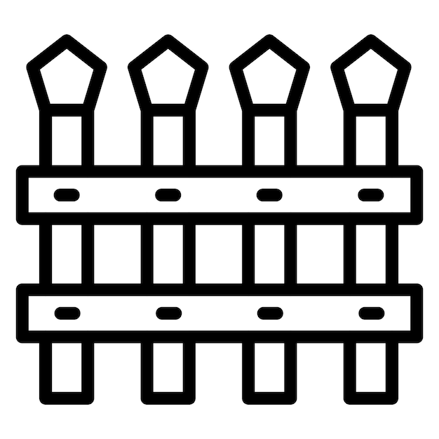 Estilo del icono de la valla de diseño vectorial