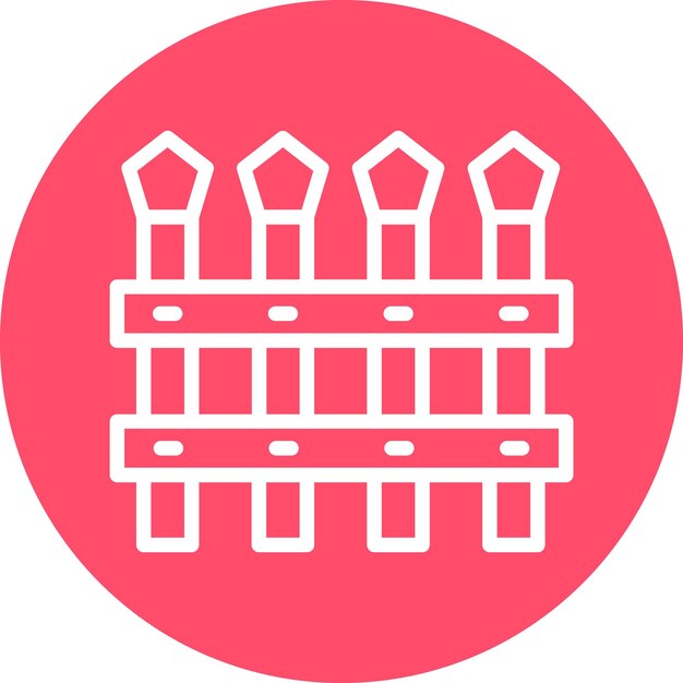 Estilo del icono de la valla de diseño vectorial