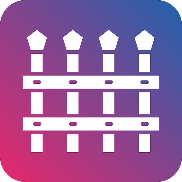 Estilo del icono de la valla de diseño vectorial