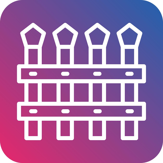 Estilo del icono de la valla de diseño vectorial
