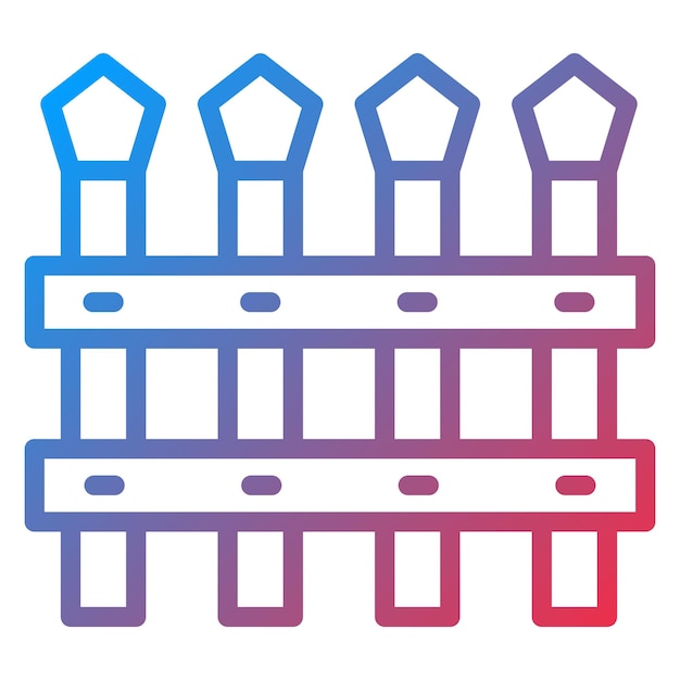 Estilo del icono de la valla de diseño vectorial