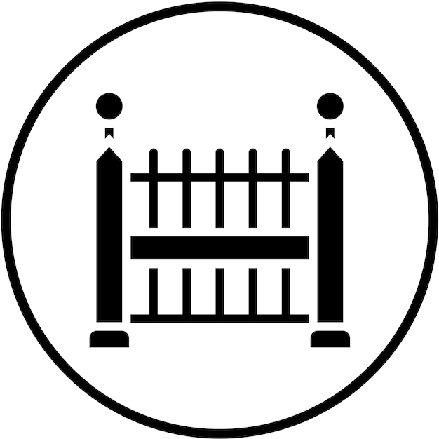 Estilo del icono de la valla de diseño vectorial