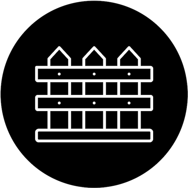Estilo del icono de la valla de diseño vectorial