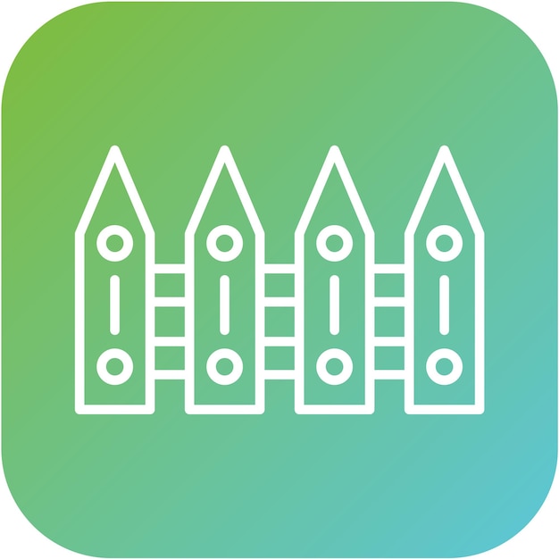 Estilo del icono de la valla de diseño vectorial
