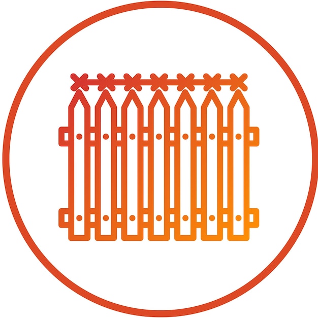 Estilo del icono de la valla de diseño vectorial