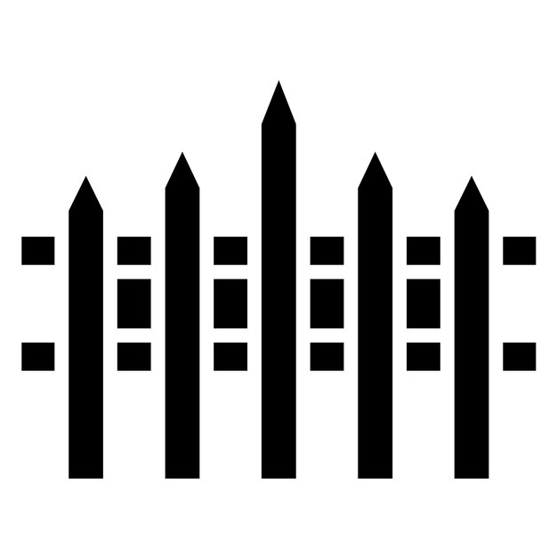 Estilo del icono de la valla de diseño vectorial
