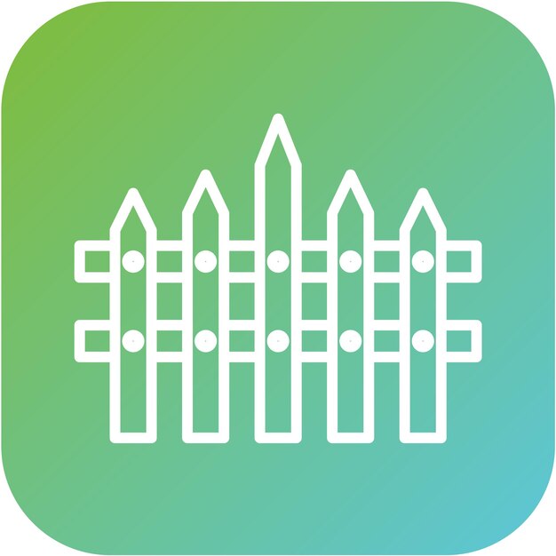 Estilo del icono de la valla de diseño vectorial