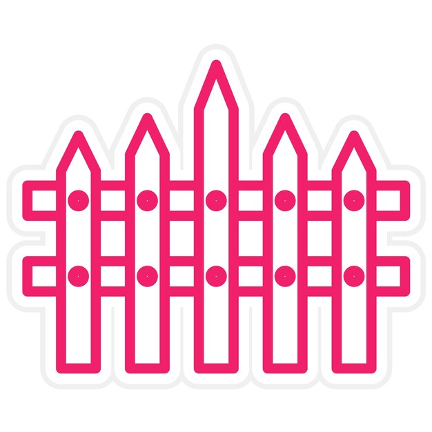 Estilo del icono de la valla de diseño vectorial